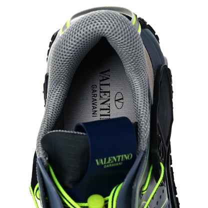 Valentino Garavani Calfskin Suede Mesh Mens VLTN Wod Sneakers 42 Grey Blue Black 7 of 8