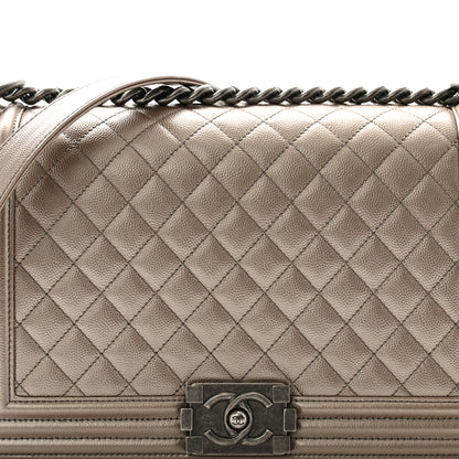 Chanel Metallic Caviar Quilted New Medium Boy Flap Copper 8 of 12