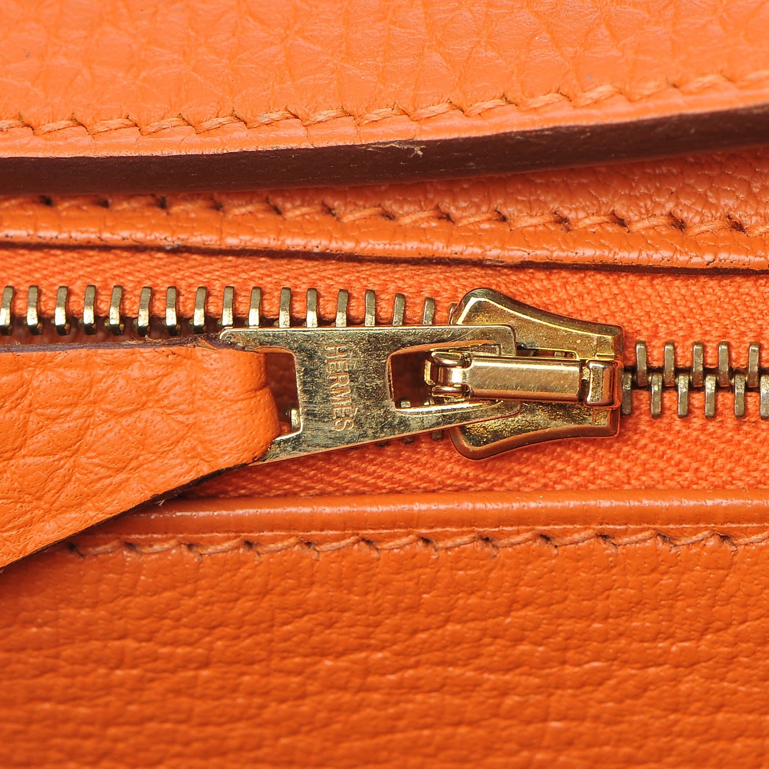 Hermes Taurillon Clemence Birkin 35 Orange 22 of 31