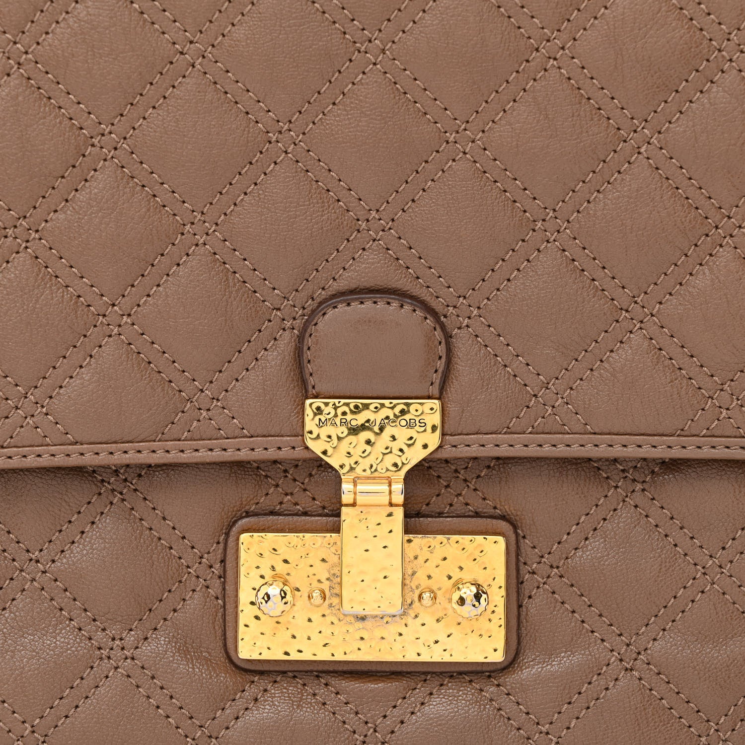 Marc Jacobs Lacquered Lambskin Baroque The XL Single Flap Truffle 9 of 12