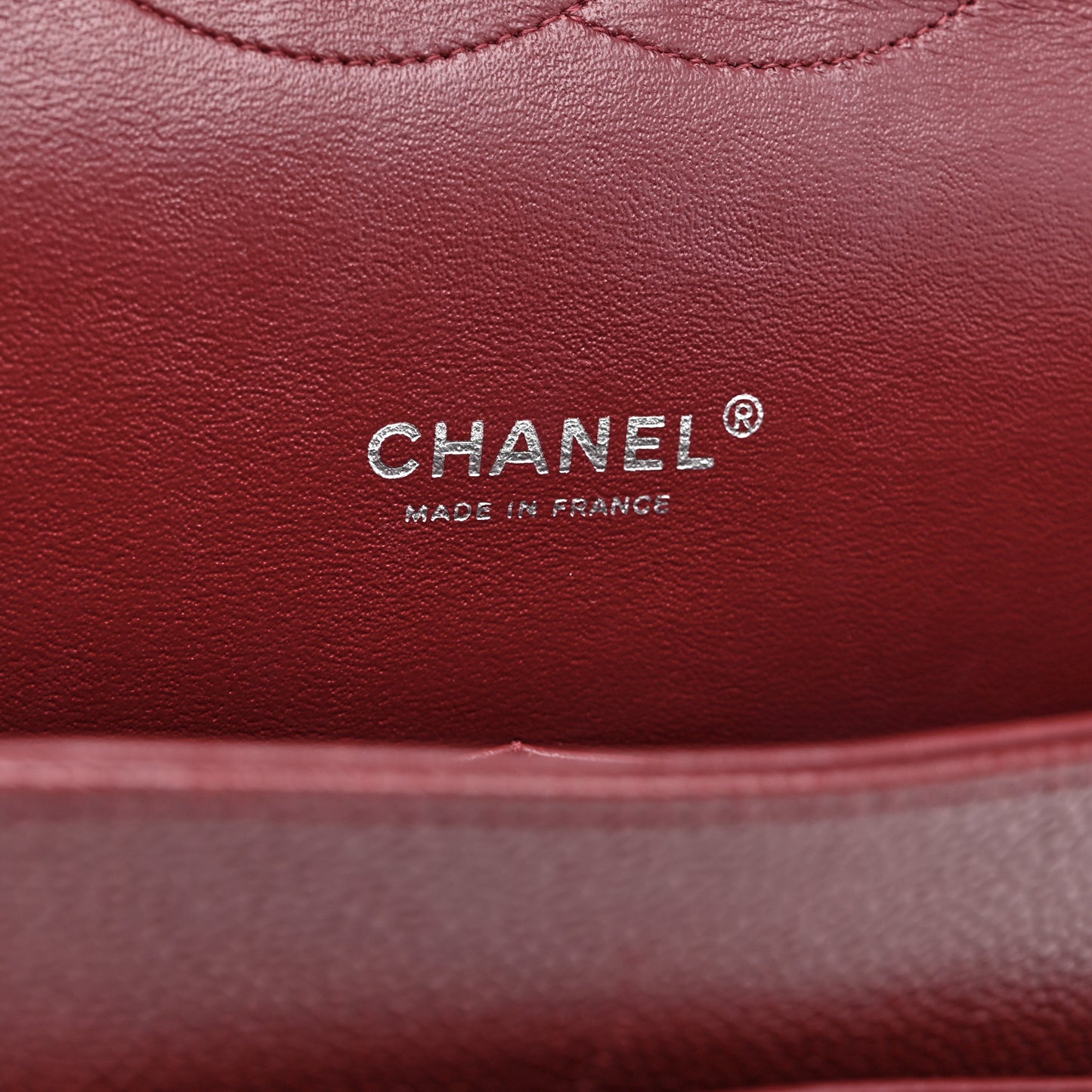 Caviar Quilted Maxi Double Flap Dark Red