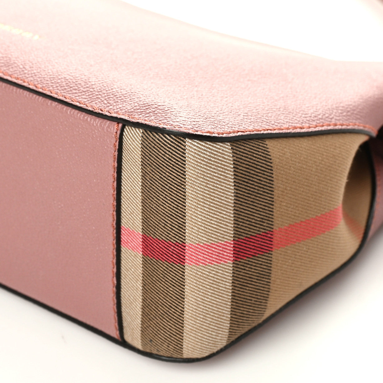 Burberry Soft Grain Calfskin House Check Small Helmsley Crossbody Dusty Pink 10 of 11