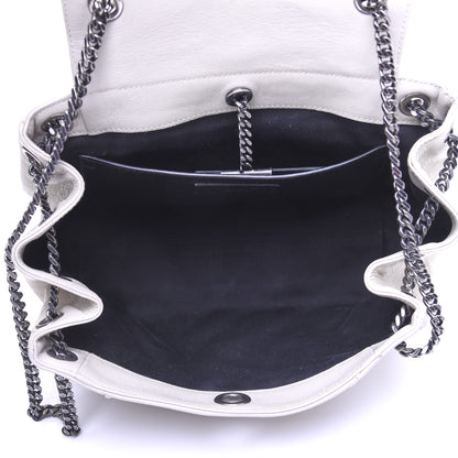 Saint Laurent Pebbled Lambskin Chevron Monogram Small Nolita White Vintage White Vintage 5 of 14