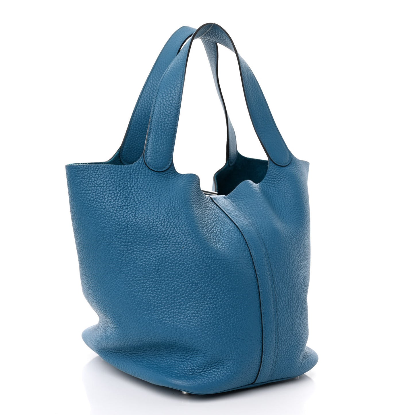 Taurillon Clemence Picotin Lock 26 GM Bleu Izmir