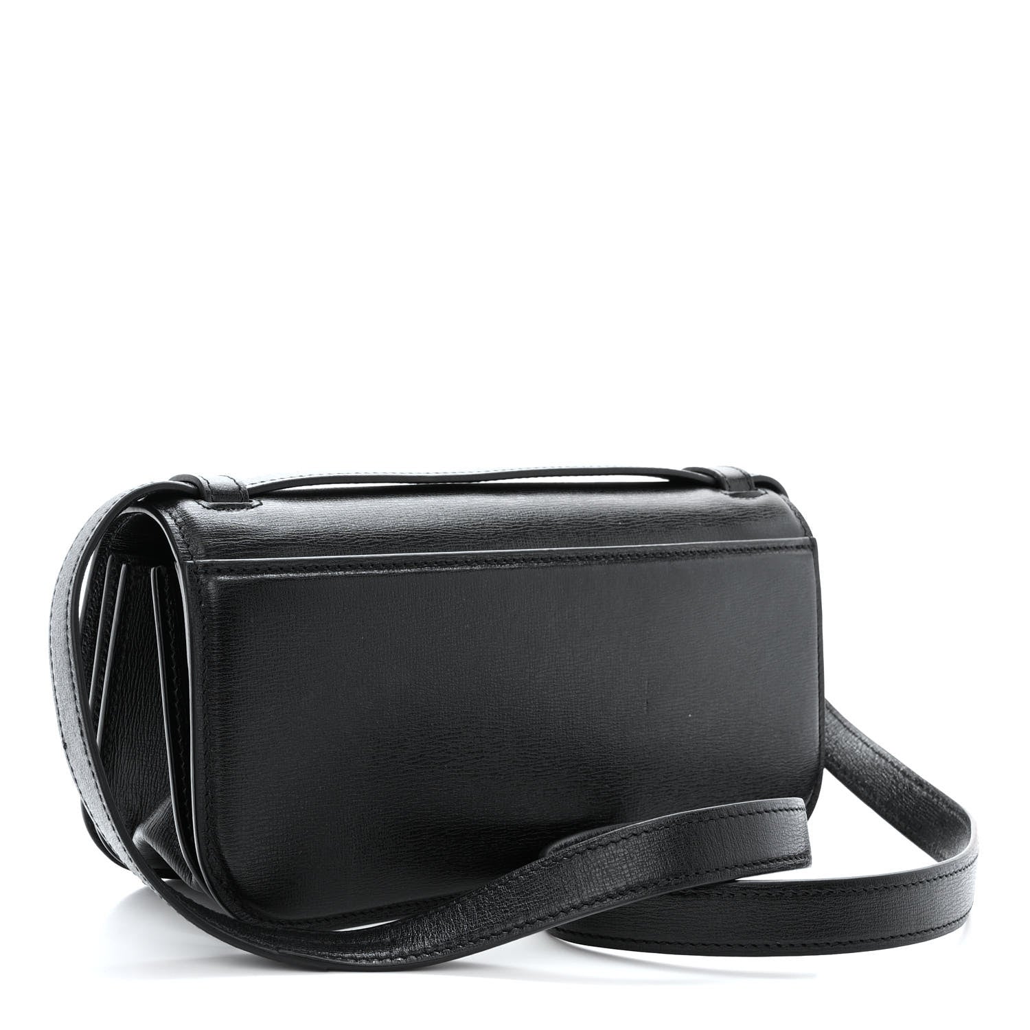 Balenciaga Calfskin Stripe Embossed Small Gossip Bag Black 3 of 14