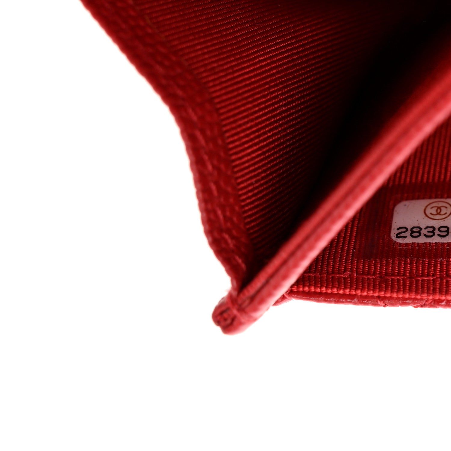 Chanel Caviar Quilted Flap Card Holder Wallet Red 7 of 9