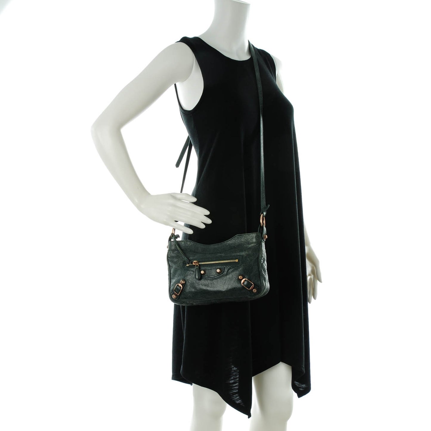 Agneau Giant 12 Rose Gold Hardware Hip Poker Fonce