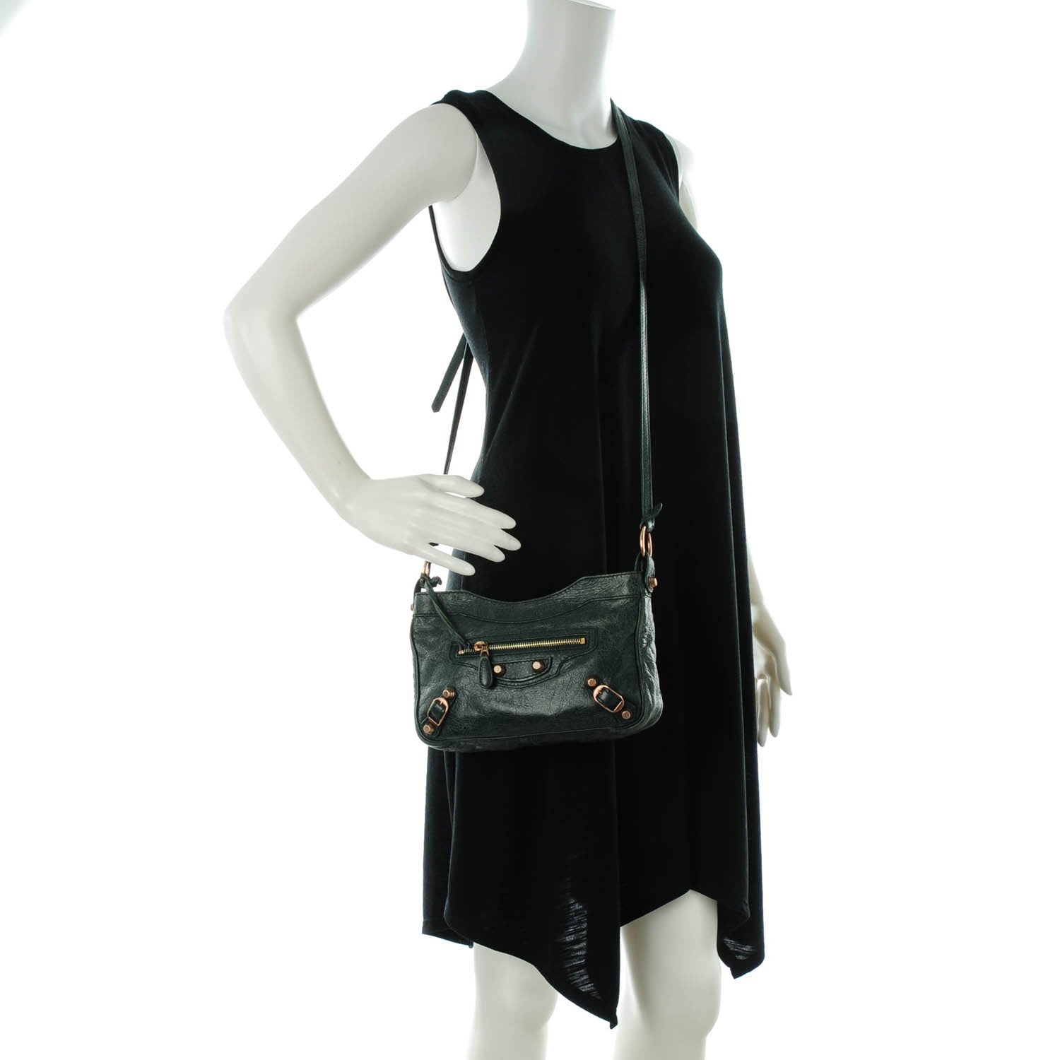 Balenciaga Agneau Giant 12 Rose Gold Hardware Hip Poker Fonce 2 of 6