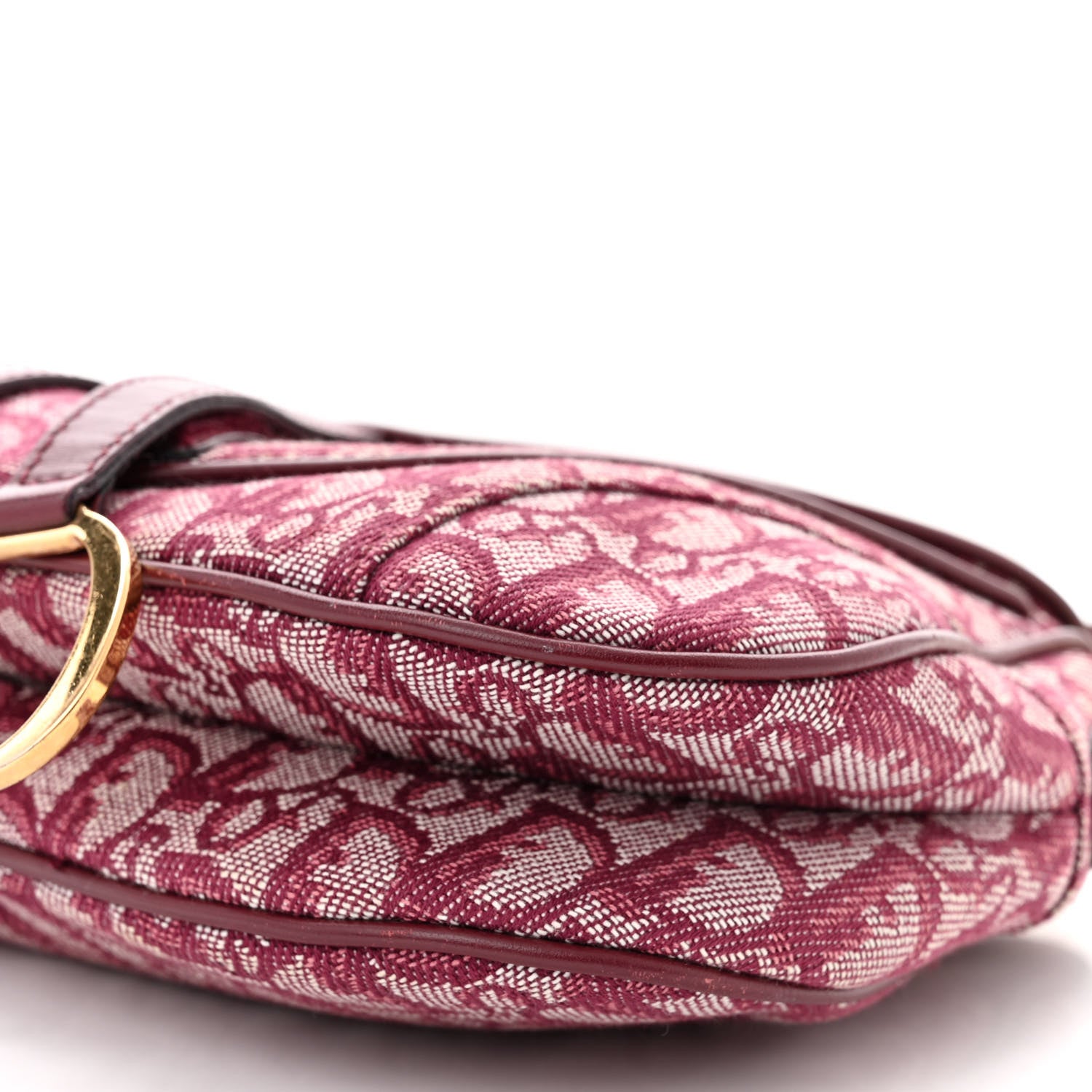 Christian Dior Monogram Double Saddle Bag Burgundy 10 of 10