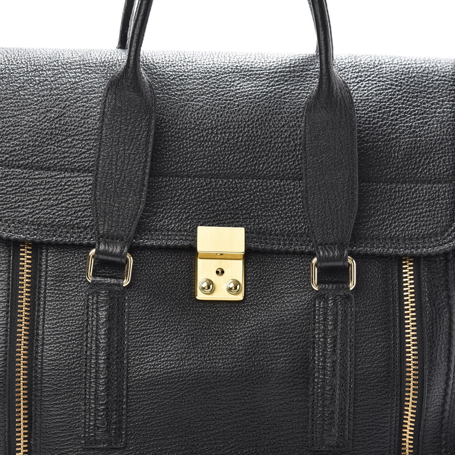 3.1 Phillip Lim 3.1 Textured Calfskin Large Pashli Satchel Black 8 of 11