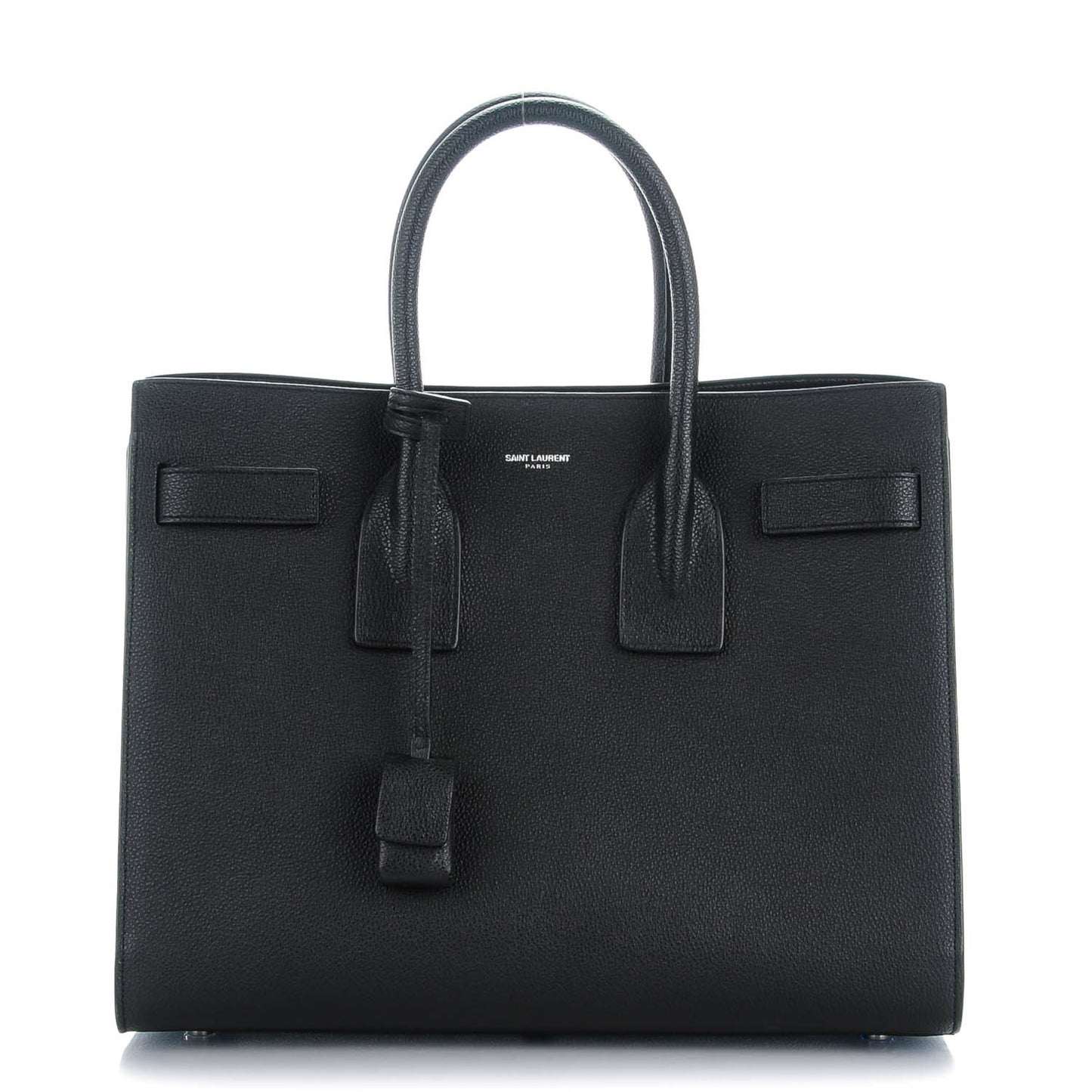 Grained Calfskin Small Sac De Jour Black