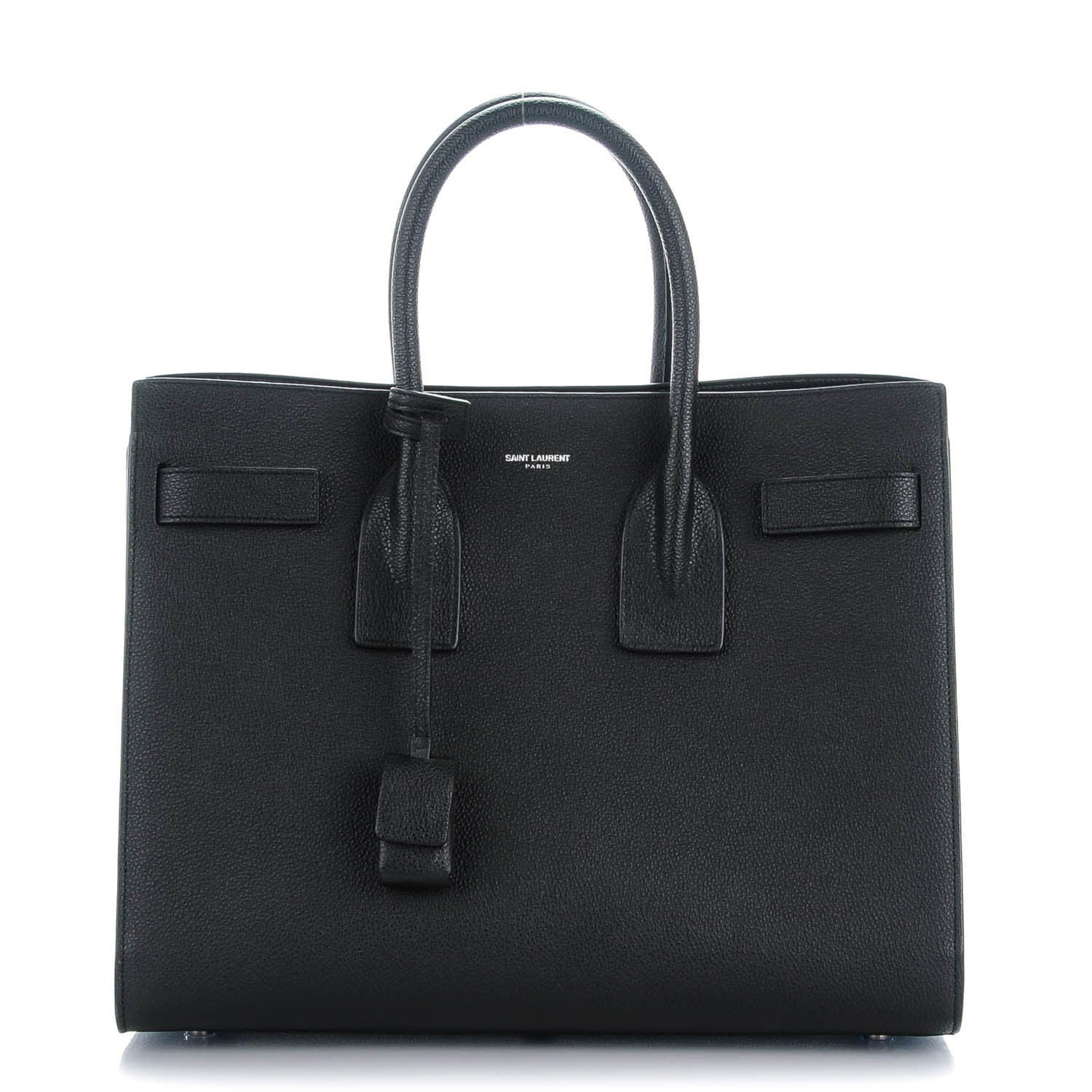 Saint Laurent Grained Calfskin Small Sac De Jour Black 1 of 7