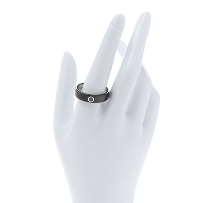 David Yurman Titanium Sterling Silver Black Diamond 6mm Streamline Band Ring 63 10.25 2 of 4