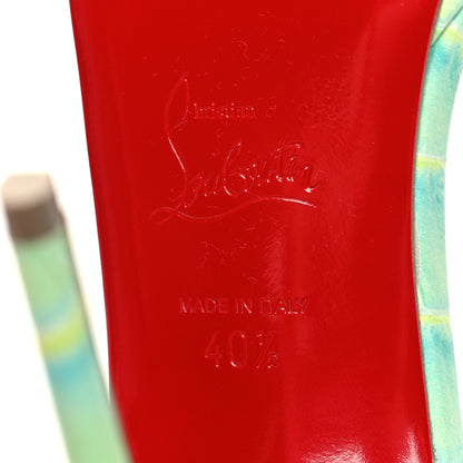 Christian Louboutin Calfskin Crocodile Embossed Loubi Queen 120 Pumps 40.5 Studio Green 6 of 8