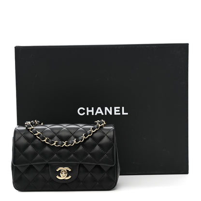 Chanel Lambskin Quilted Mini Rectangular Flap Black 11 of 11