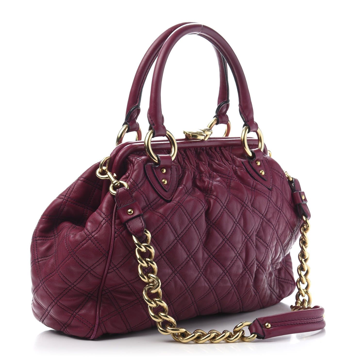 Marc Jacobs Lambskin Quilted Stam Violet 3 of 20