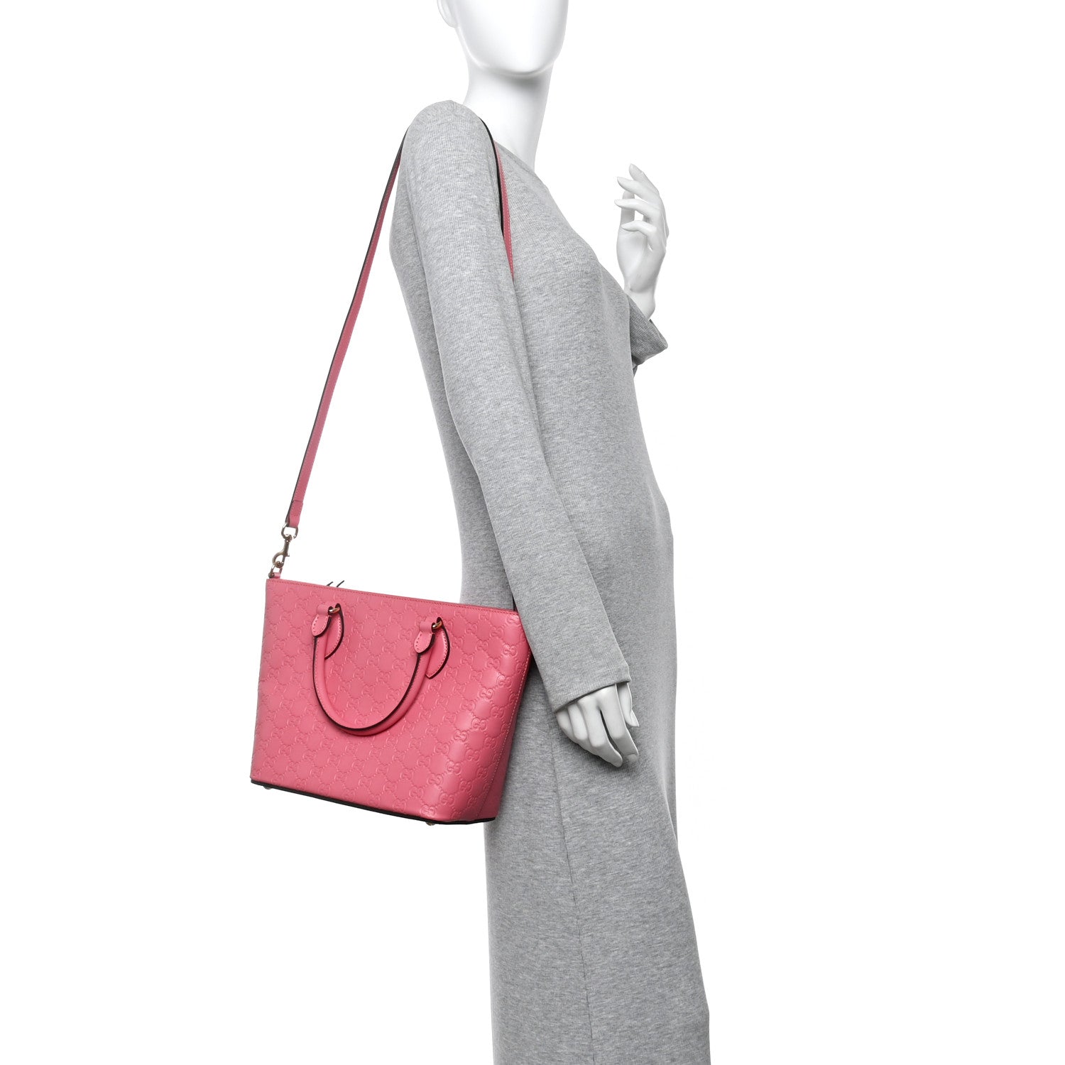 Gucci Guccissima Small Zippered Bucket Tote Flush 2 of 11