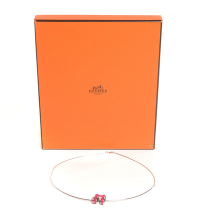 Hermes Palladium Pop H Pendant Necklace Rose Indien 4 of 7