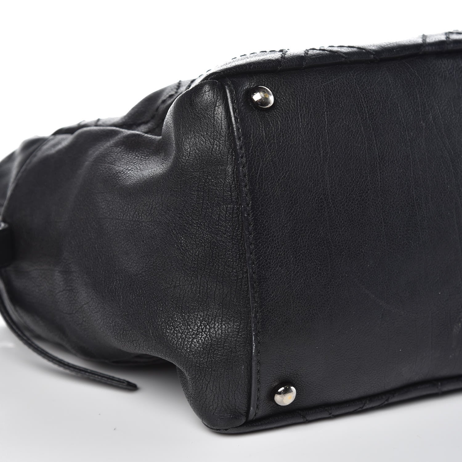 Chanel Calfskin Large Diamond Stitch Tote Black 10 of 16