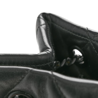 Prada Nappa Quilted Monochrome Chain Tote Bag Black 12 of 13