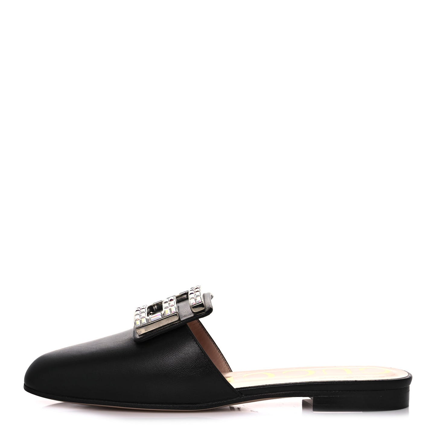 Malaga Kid Crystal Square G Madelyn Mules 35 Black