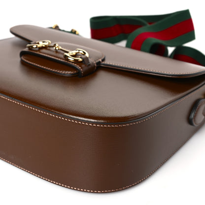 Gucci Azalea Calfskin Web Horsebit 1955 Shoulder Bag Brown Sugar 8 of 8