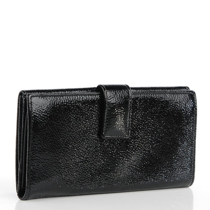Saint Laurent Textured Patent Belle de Jour Wallet Black 3 of 13
