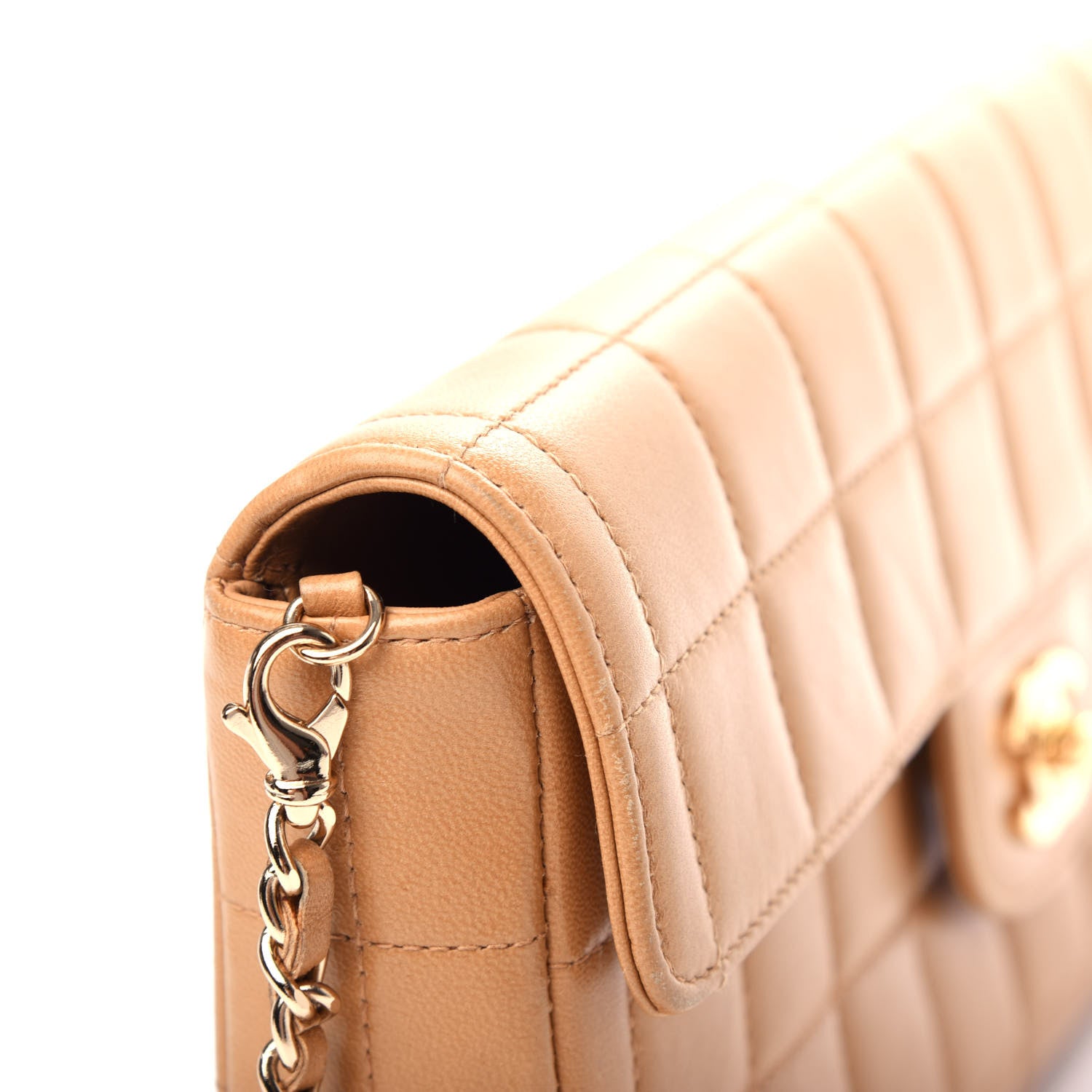 Chanel Lambskin East West Chocolate Bar Flap Beige 12 of 12