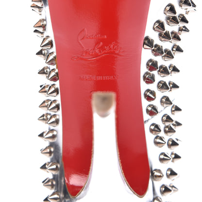 Christian Louboutin Specchio Lady Peep Spikes 150 Pumps 36.5 Silver 8 of 13