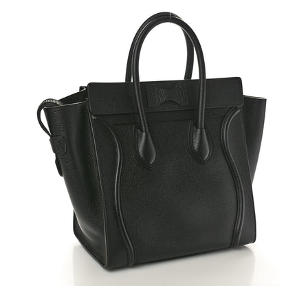 Celine Smooth Calfskin Medium Phantom Luggage Black 3 of 10