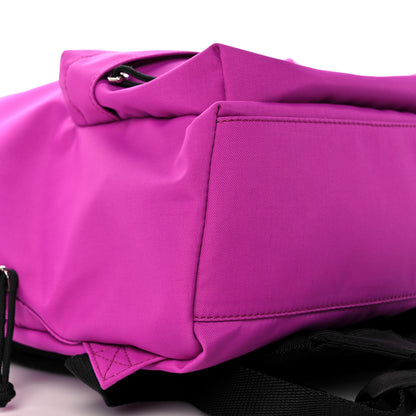 Balenciaga Sport Nylon Logo Embroidered S Wheel Backpack Fuchsia Black 6 of 7