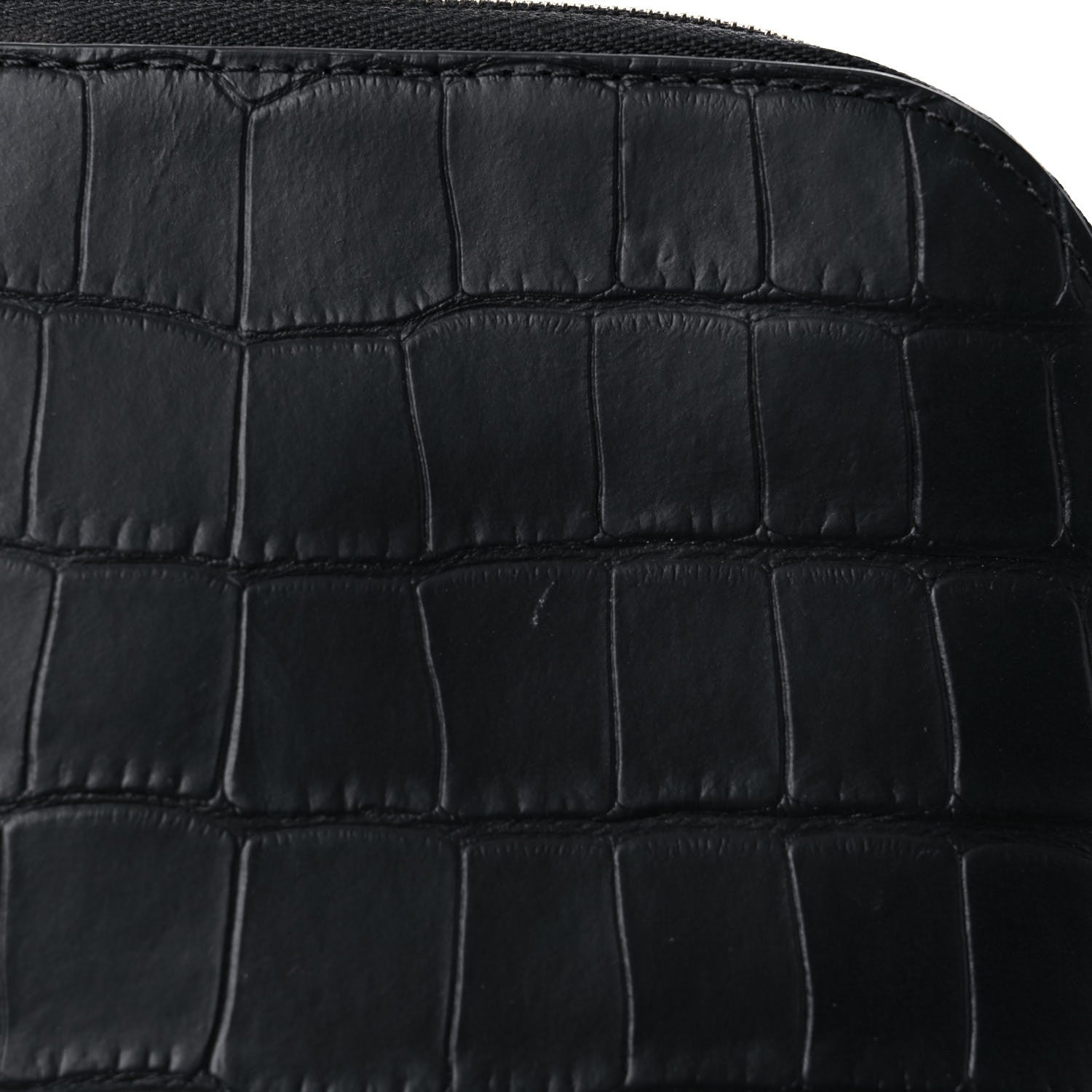 Mulberry Crocodile Embossed Calfskin Cosmetic Pouch Black 14 of 14