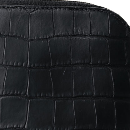 Mulberry Crocodile Embossed Calfskin Cosmetic Pouch Black 14 of 14