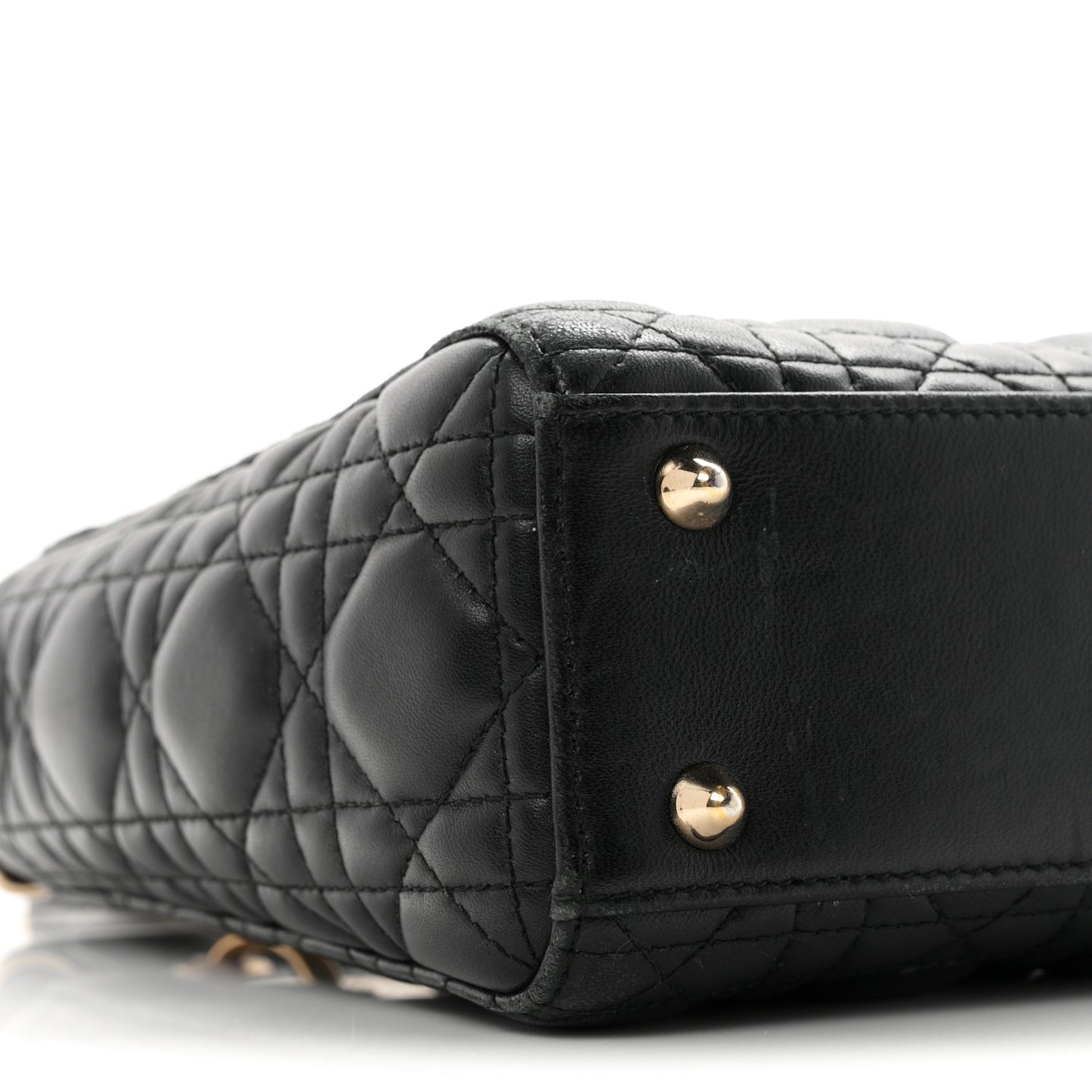 Lambskin Cannage Small Lucky Badges My Lady Dior Black