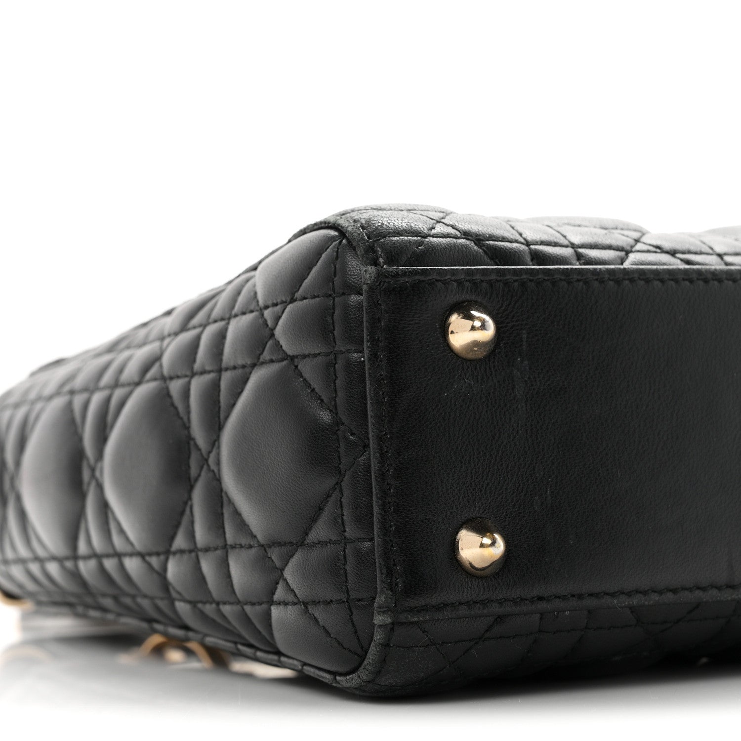 Christian Dior Lambskin Cannage Small Lucky Badges My Lady Dior Black 9 of 12