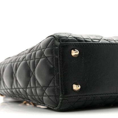 Christian Dior Lambskin Cannage Small Lucky Badges My Lady Dior Black 9 of 12