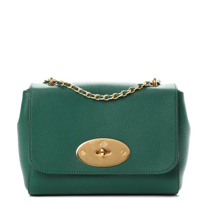 Mulberry Small Classic Grain Calfskin Small Lily Flap Emerald 1 of 11