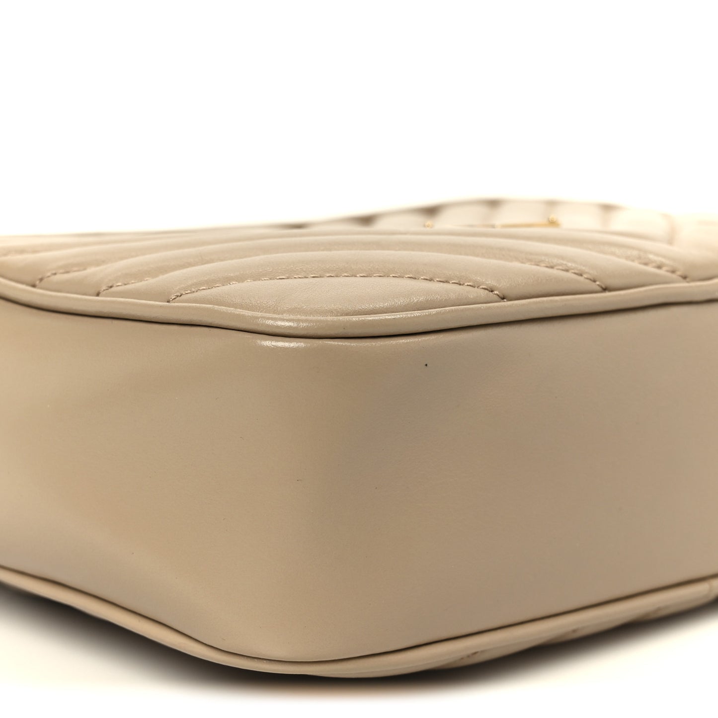 Calfskin Matelasse Monogram Lou Camera Bag Dark Beige