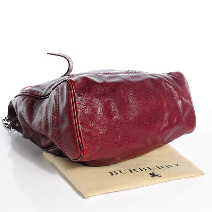 Burberry Grainy Calfskin Chain Tote Red 4 of 10