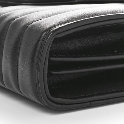 Gucci Calfskin Matelasse Aria GG Marmont Chain Wallet Black 10 of 11