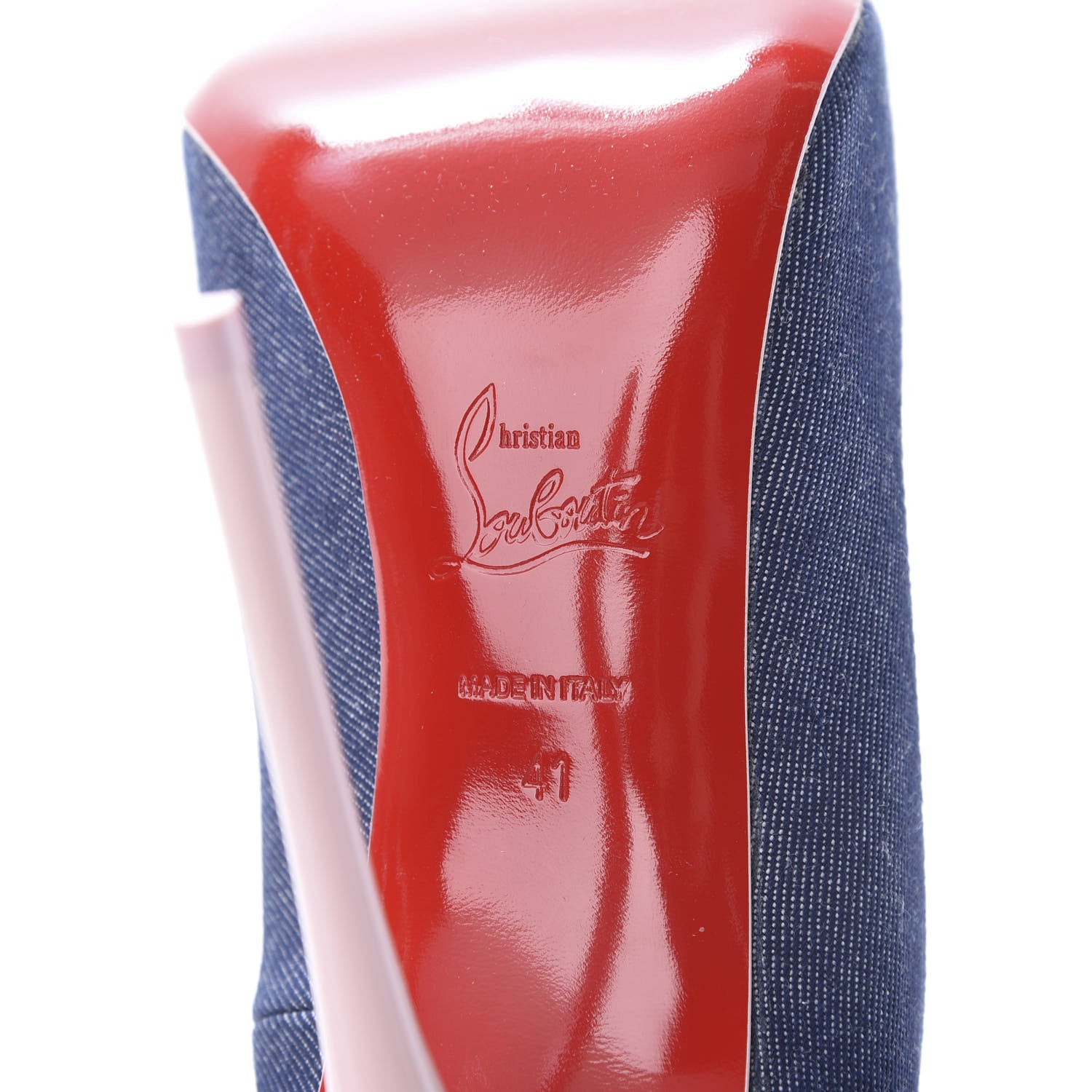 Christian Louboutin Denim Patent So Kate 120 Pumps 41 Blue Pompadour 7 of 8