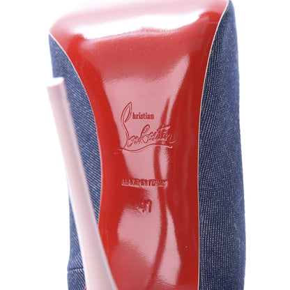 Christian Louboutin Denim Patent So Kate 120 Pumps 41 Blue Pompadour 7 of 8