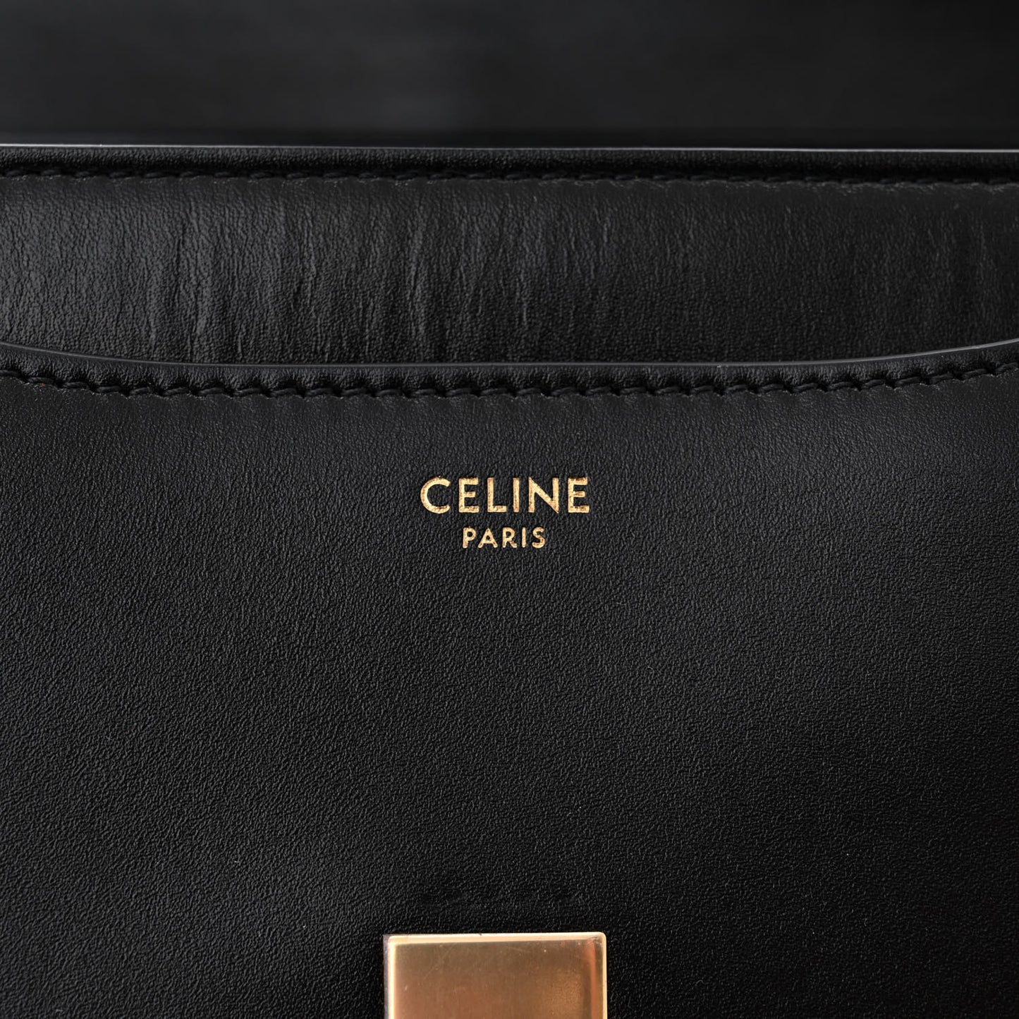 Satinated Calfskin Small 16 Top Handle Bag Black