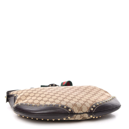 Gucci Monogram Web Studded Pelham Shoulder Bag Dark Brown 4 of 10