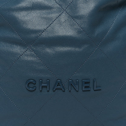Chanel Shiny Caviar Quilted Small Chanel 22 Blue 10 of 12