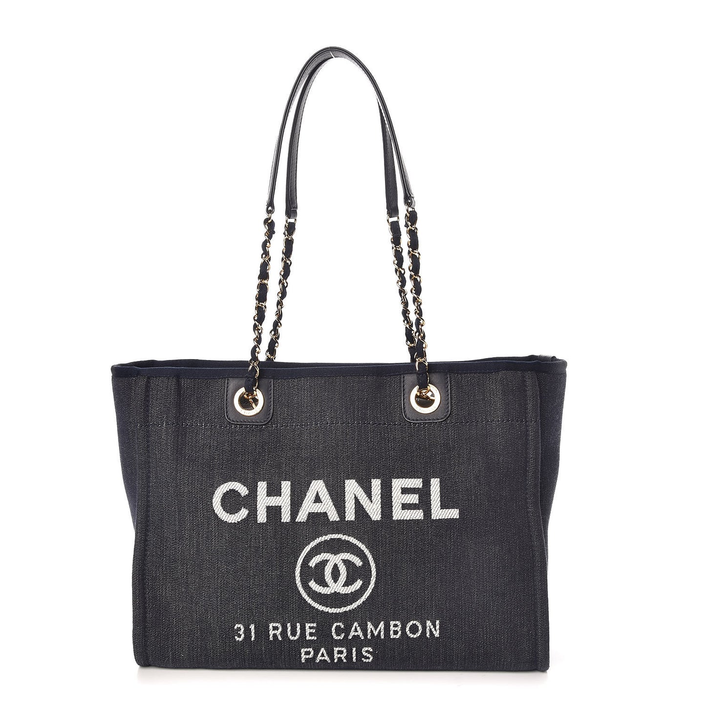 Denim Small Deauville Tote Dark Blue
