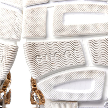 Gucci X SEGA Mesh Calfskin Suede Removable Crystals Womens Flashtrek Sneakers 38.5 Great White 8 of 9