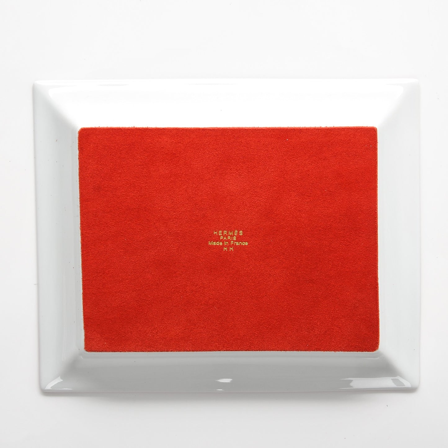 Porcelain Sellier Change Tray Rouge Or