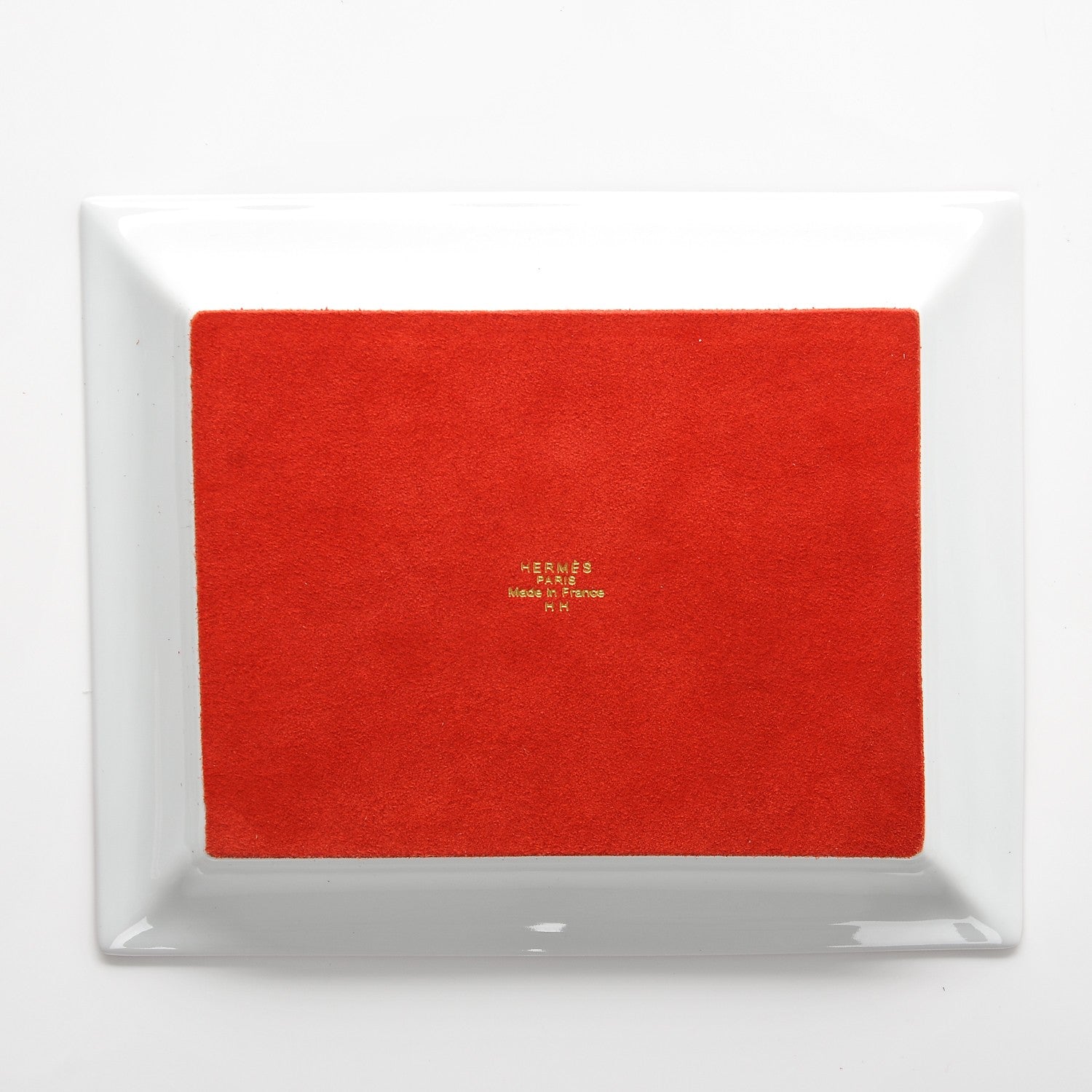 Hermes Porcelain Sellier Change Tray Rouge Or 4 of 5