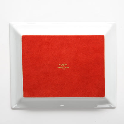 Hermes Porcelain Sellier Change Tray Rouge Or 4 of 5